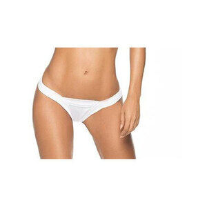 Mapale - Low Back v Strap Shiny Thong - Small/medium - White